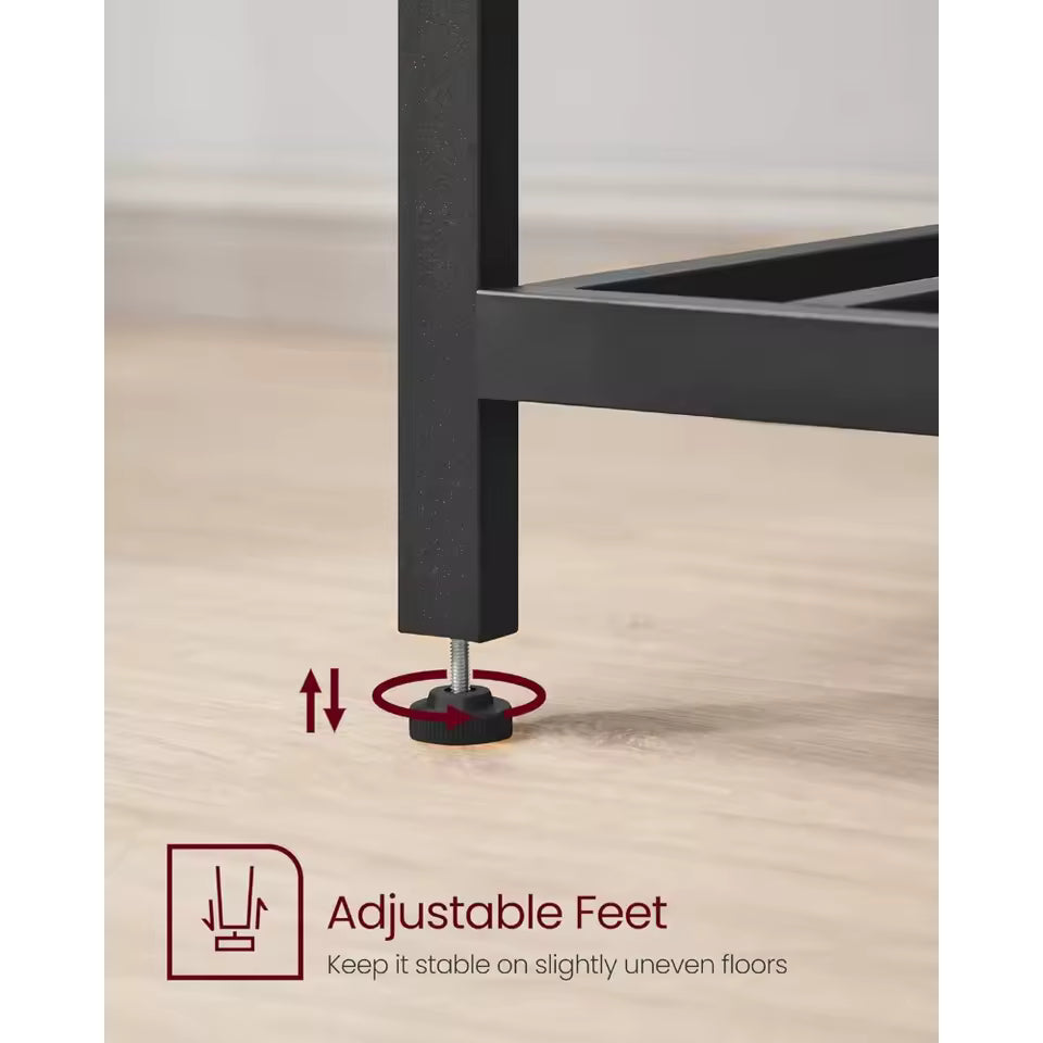 Kitchen Island with 3 Shelves, 47.2 Inches, Large Worktop, Free Shipping, Stable Steel Structure, Easy to Assemble