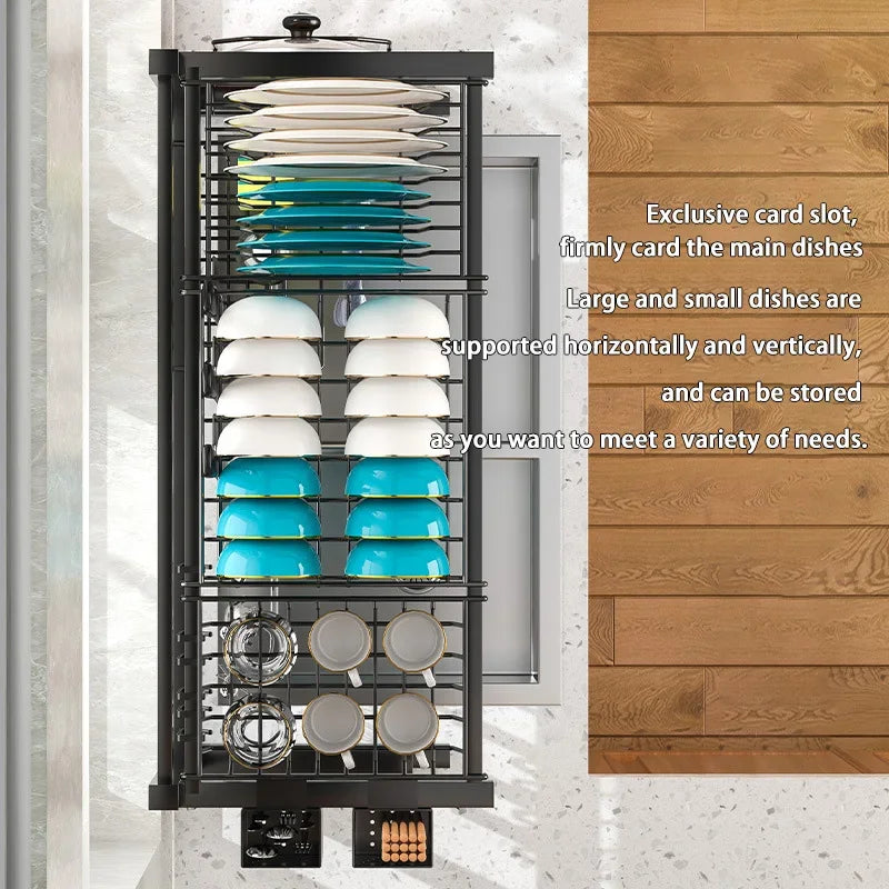 Kitchen Dish Drainer Organizing Shelf Dishwashing Sponge Holder Steel Accessories Countertop Storage Rack Pot Stand Knife Basket