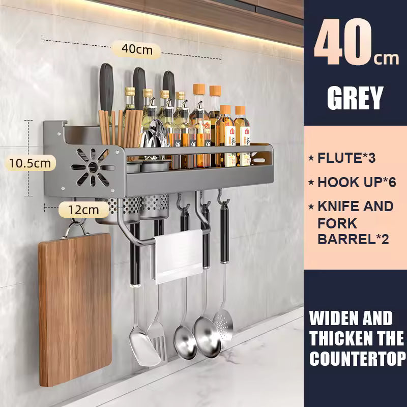 Spice Rack Organizer Wall Mount Hanging Seasoning Organizer Shelf Storage Seasoning Organizer For Kitchen Cupboard or Door