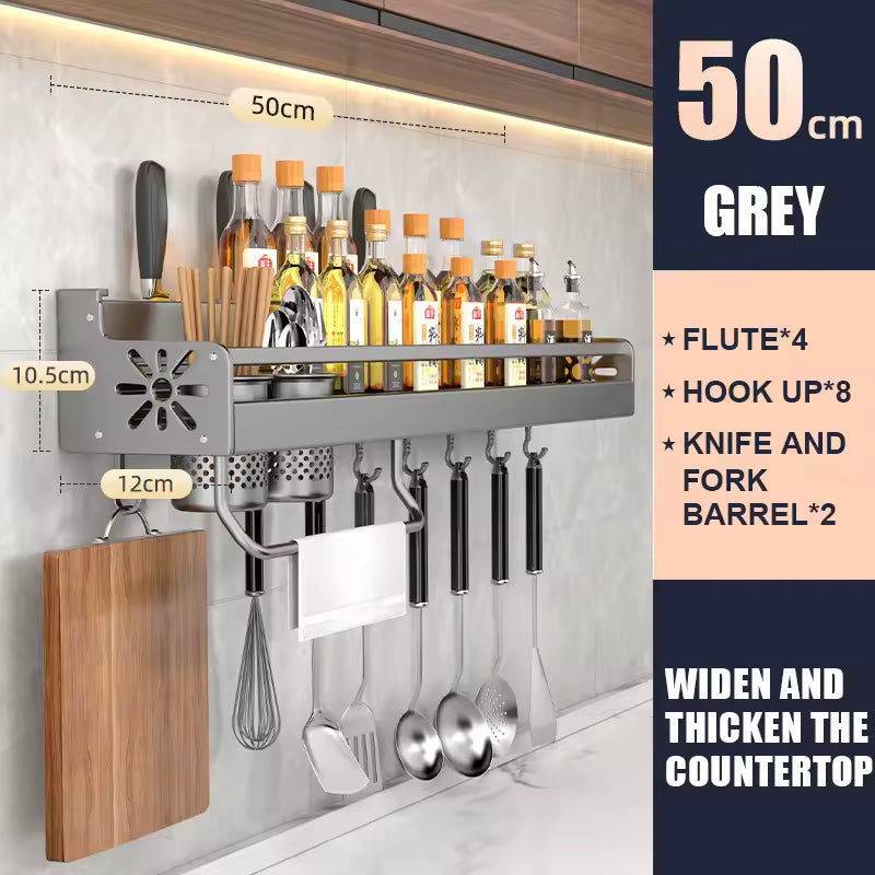 Spice Rack Organizer Wall Mount Hanging Seasoning Organizer Shelf Storage Seasoning Organizer For Kitchen Cupboard or Door