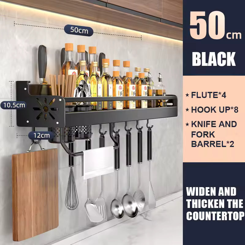 Spice Rack Organizer Wall Mount Hanging Seasoning Organizer Shelf Storage Seasoning Organizer For Kitchen Cupboard or Door